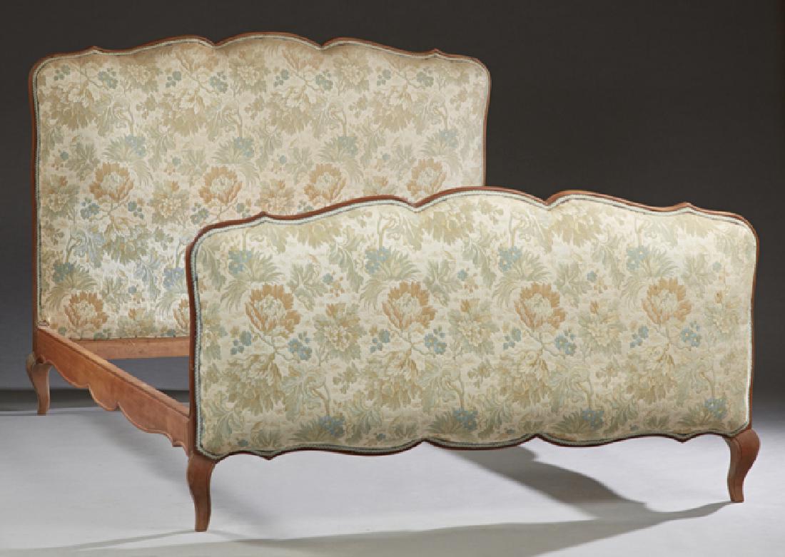 French Louis XV Style Carved Mahogany Double Bed, early (1 of 1)