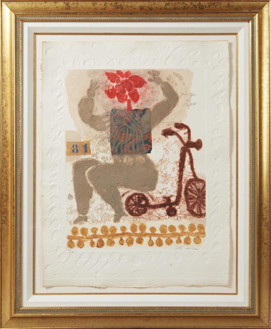 Theo Tobiasse (1927-2012), "Jeune Fleur avec Bicycle," (1 of 1)