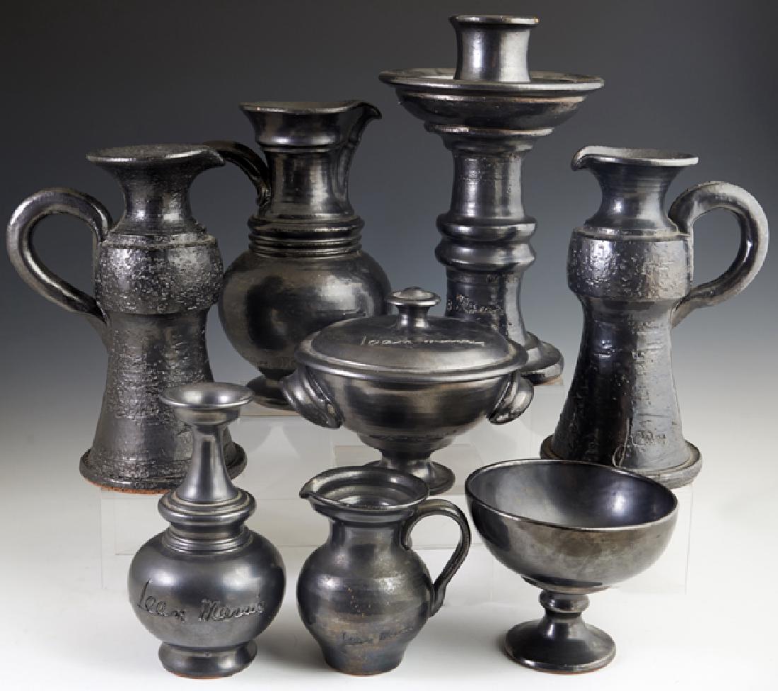 Jean Marais (1913-1998), group of eight black enameled (1 of 1)