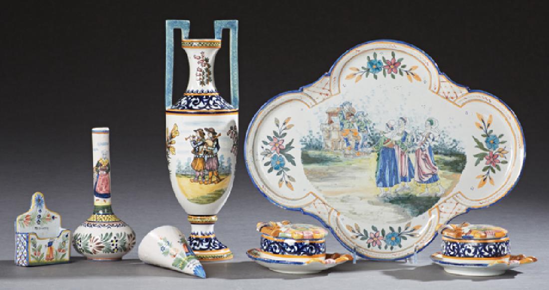 Group of Seven Pieces of French Provincial Quimper (1 of 1)