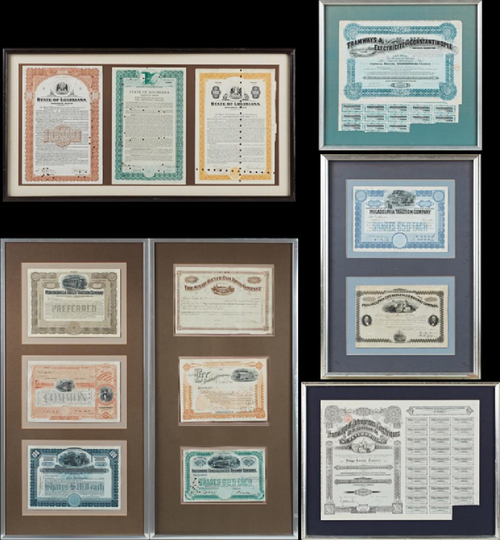 Group of Eleven Antique Stock Certificates, for Tr (1 of 7)