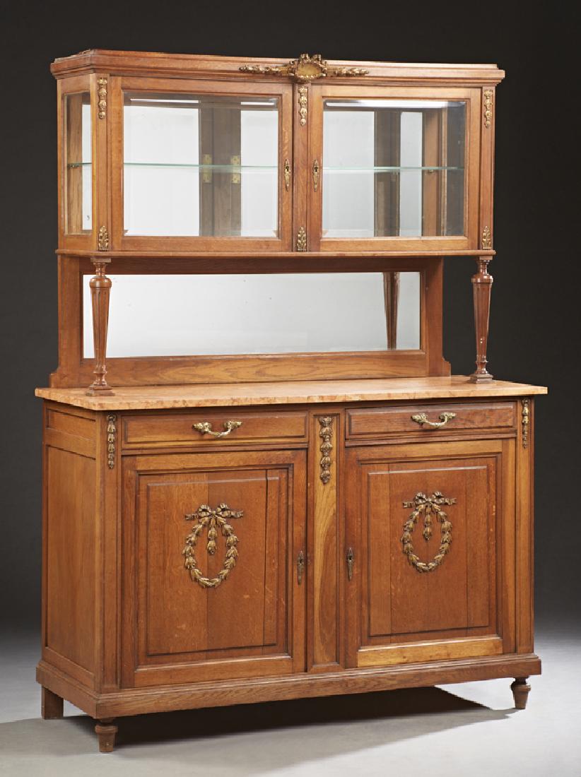 Henri II Carved Oak Ormolu Mounted Marble Top Buff (1 of 1)