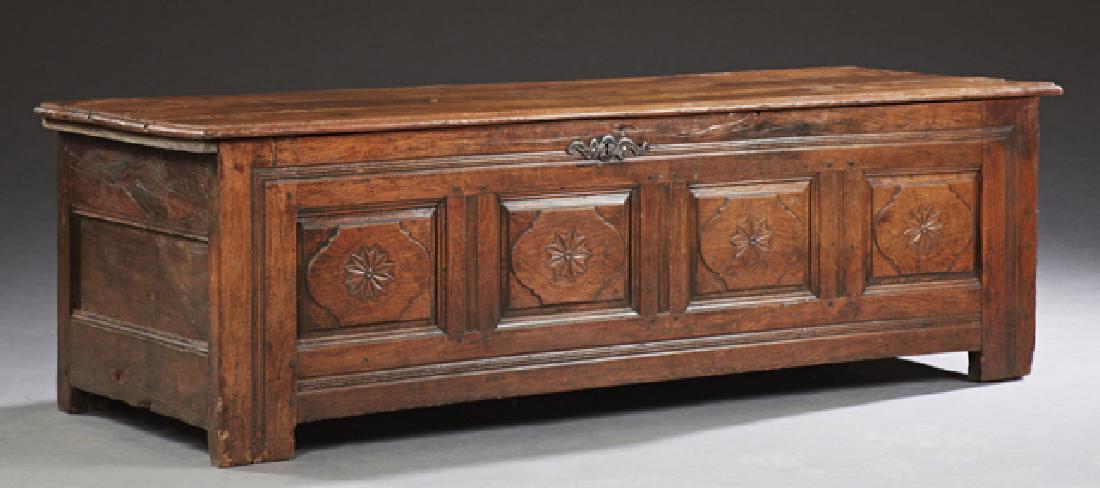 French Provincial Oak Bedding Box, 19th c., the r (1 of 2)