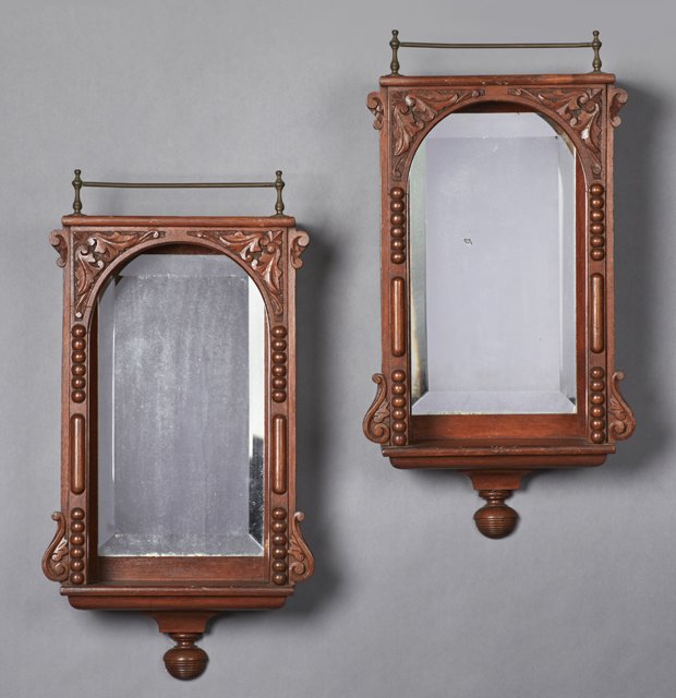 Pair of Oak Carved Shadowboxes, early 20th c., the (1 of 1)