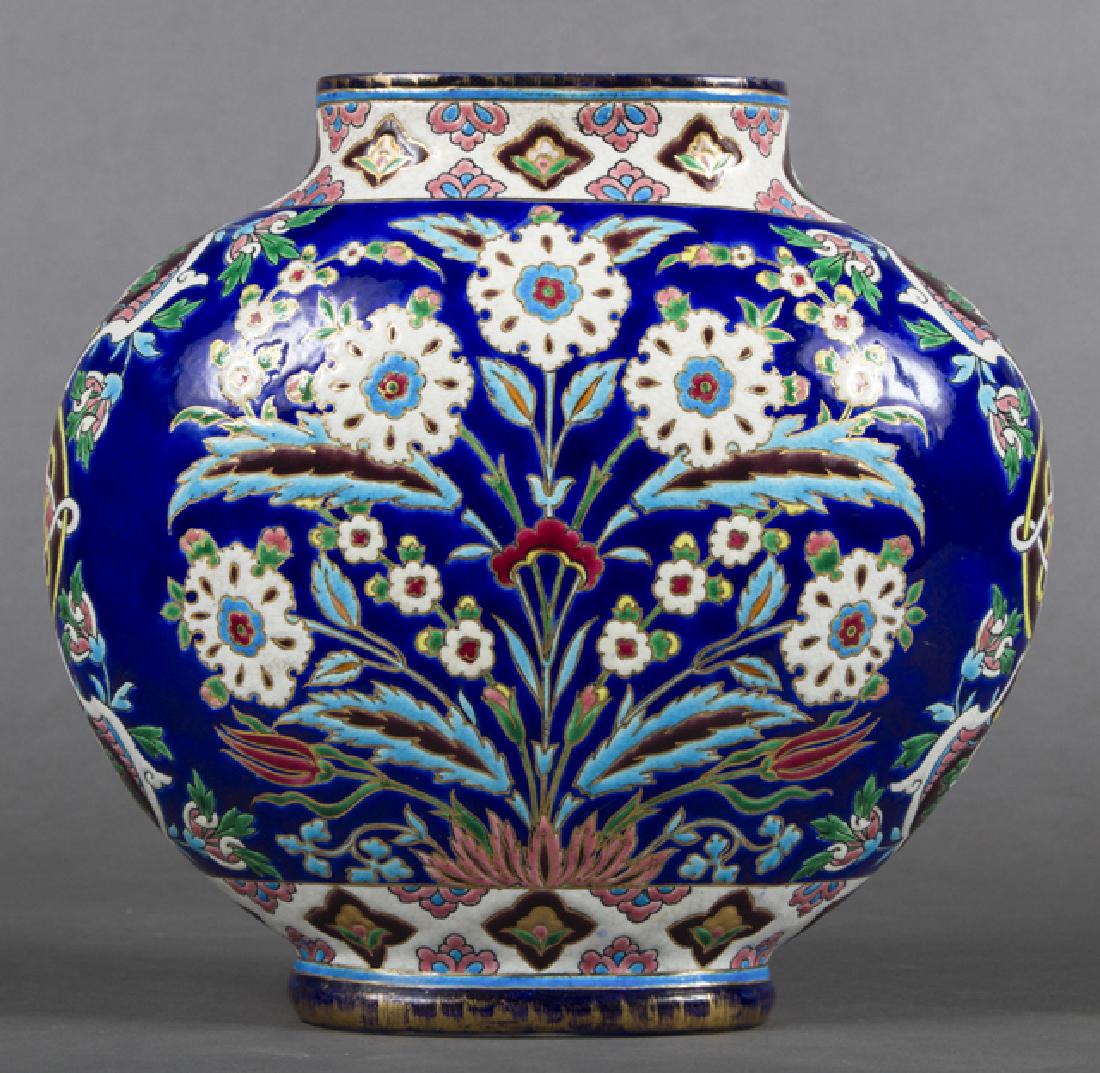 Colorful Pampalore Design Ceramic Baluster Vase, late (1 of 1)