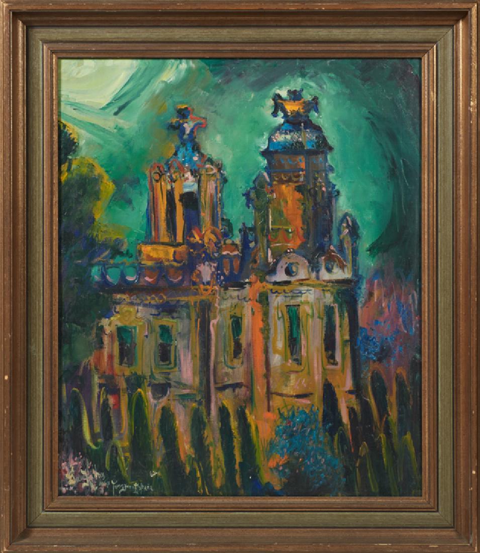 Spanish School, "Villa de Tarragona," 1967, oil on (1 of 1)