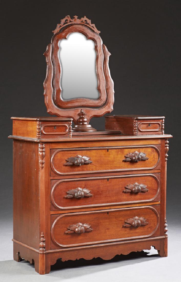 American Victorian Carved Walnut Dresser, c. 1880, the (1 of 1)