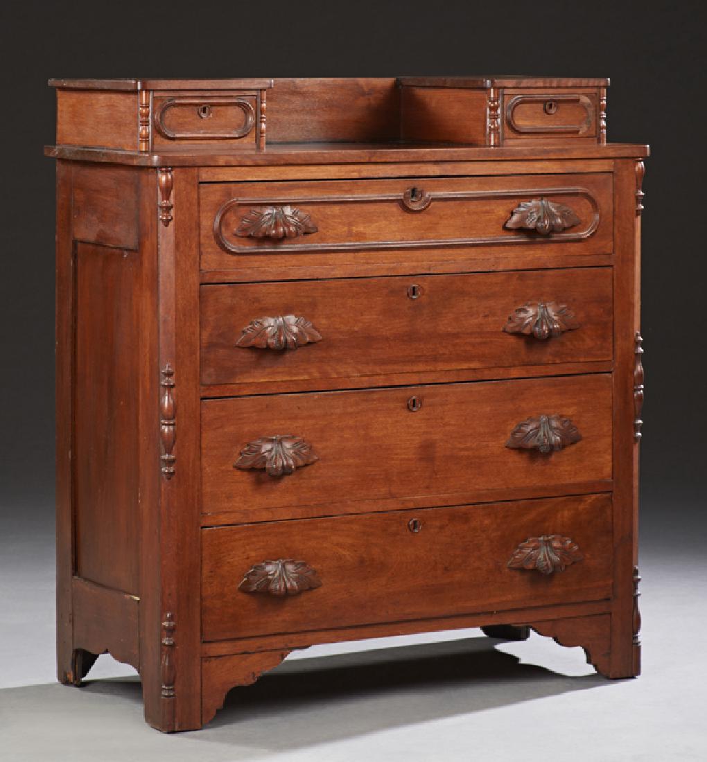 American Victorian Carved Walnut Chest, c. 1880, the (1 of 1)