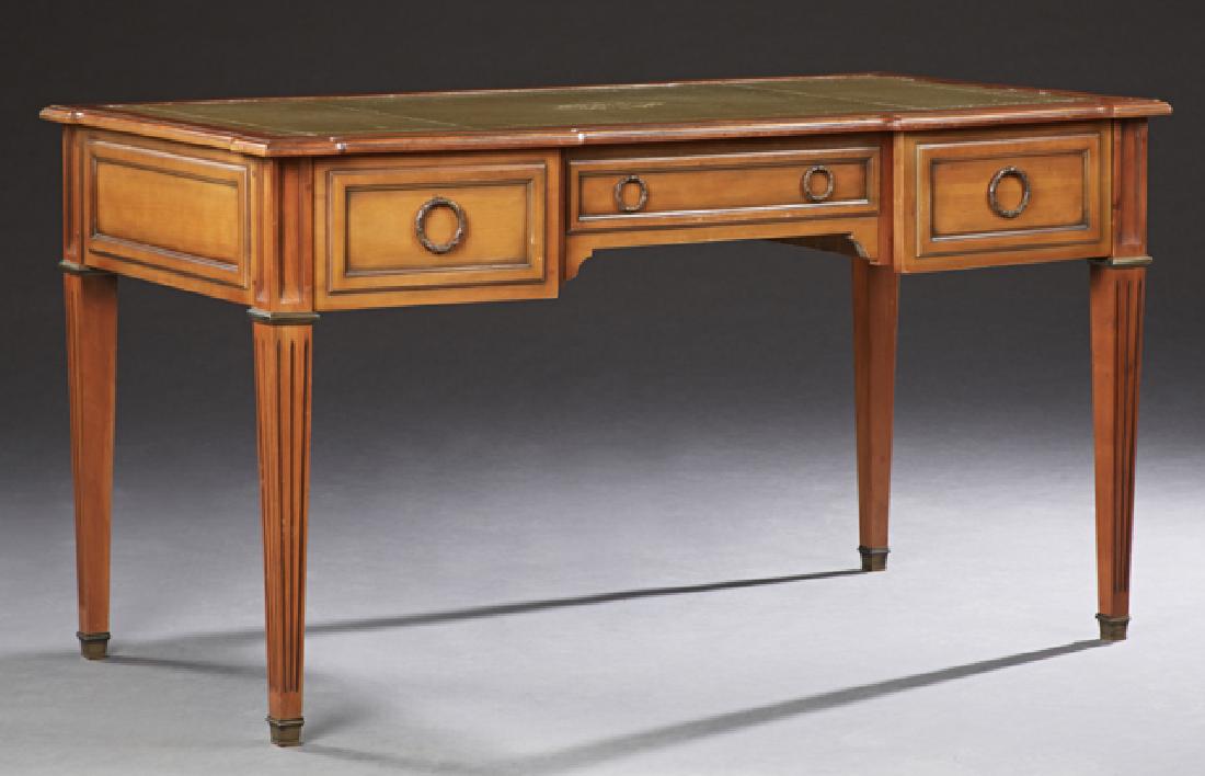 French Louis XVI Style Carved Cherry Desk, 20th c., the (1 of 1)