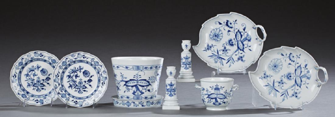 Group of Nine Pieces of Meissen Blue and White (1 of 1)