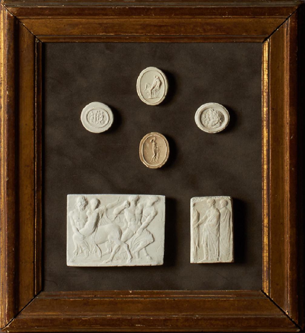 Group of Six Plaster Intaglios, 19th c., Grand Tour (1 of 1)