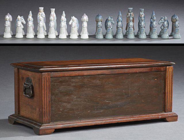 Unusual Lladro Porcelain Chess Set, Spain, c. 1972, 32 (1 of 5)