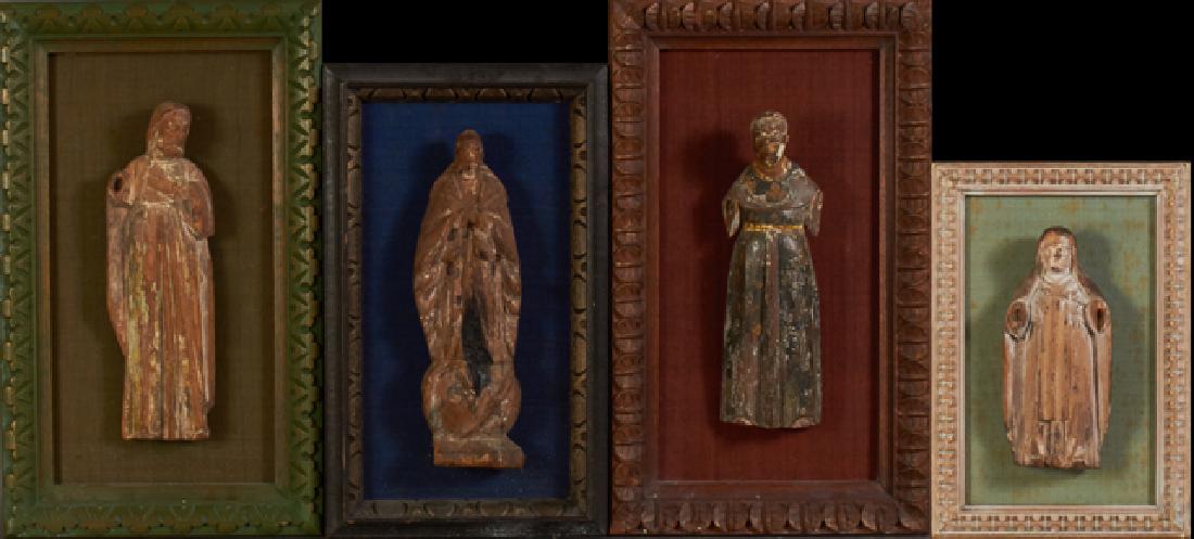 Group of Four Carved Wooden Philippine Santos, late (1 of 1)