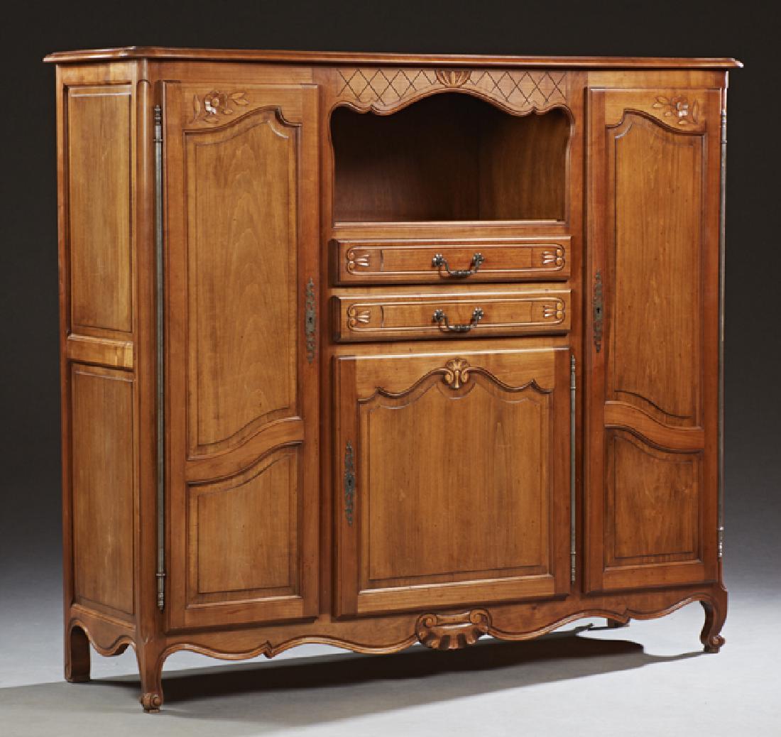 French Louis XV Style Carved Cherry Sideboard, 20th c., (1 of 1)