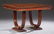 French Art Deco Style Carved Mahogany Dining Table,