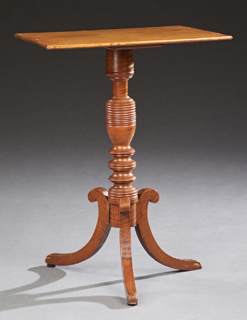 English Carved Mahogany Candle Stand, 19th c., the (1 of 1)