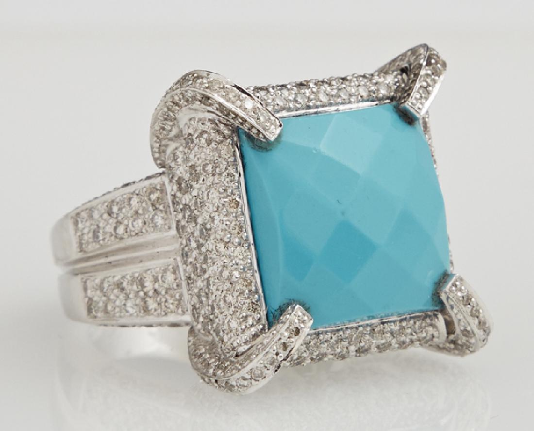 Ladies 14K White Gold Dinner Ring, with a 7.28 ct. (1 of 1)