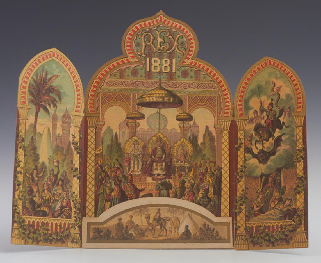 Mardi Gras- Ball Invitation, 1881, Rex, "Arabian Nights (1 of 2)