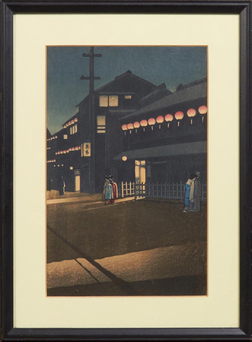 Japanese School, "Teahouse at Night," 20th c., (1 of 1)