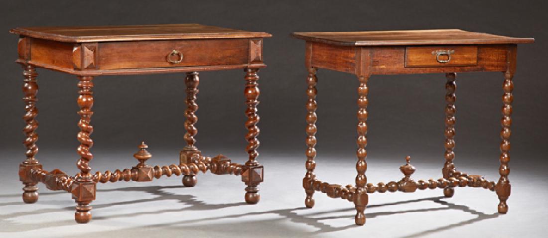 Two French Louis XIII Style Carved Walnut Writing (1 of 1)