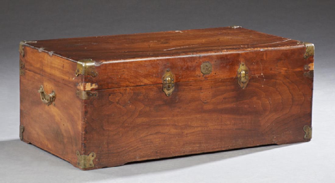 America Cedar Chest, 20th c., with brass corners,