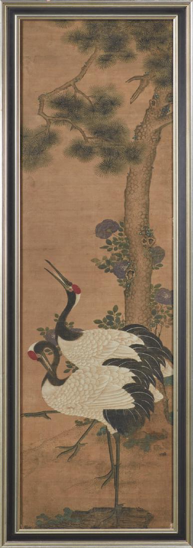 Chinese School, "Storks in a Landscape," 19th c., (1 of 1)