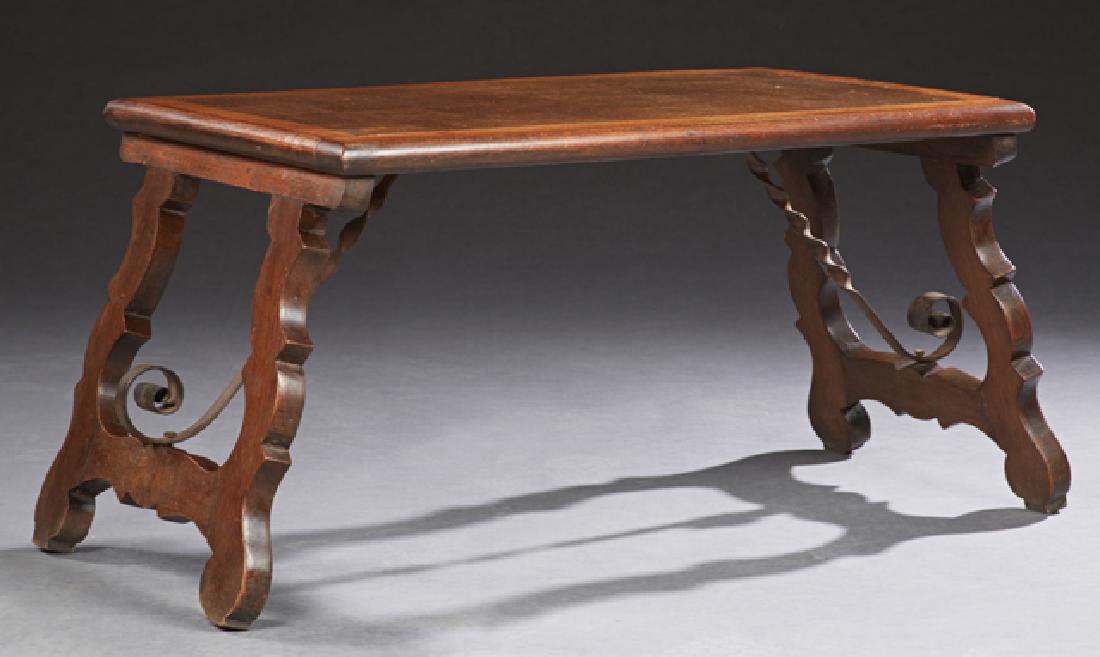 Spanish Style Carved Oak Coffee Table, 20th c., (1 of 1)
