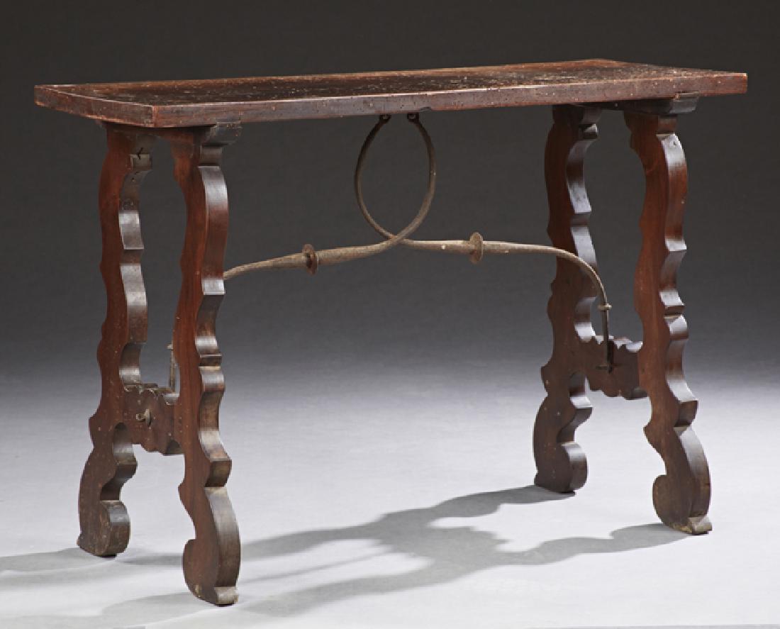 Spanish Carved Walnut Console Table, early 20th (1 of 1)