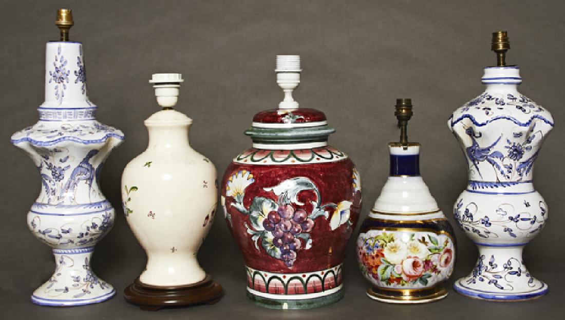 Group of Five French Baluster Table Lamps, 20th (1 of 1)