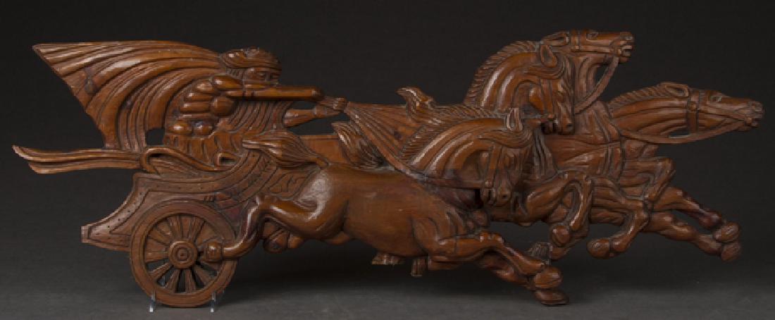 Continental Carved Pine Plaque, 20th c., of a (1 of 1)