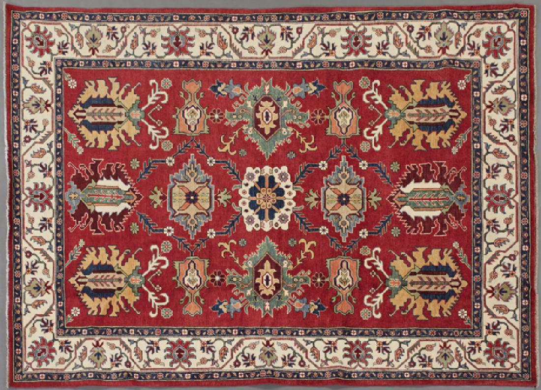Uzbek Kazak Carpet, 6' 2 x 8' 8: Uzbek Kazak Carpet, 6' 2 x 8' 8