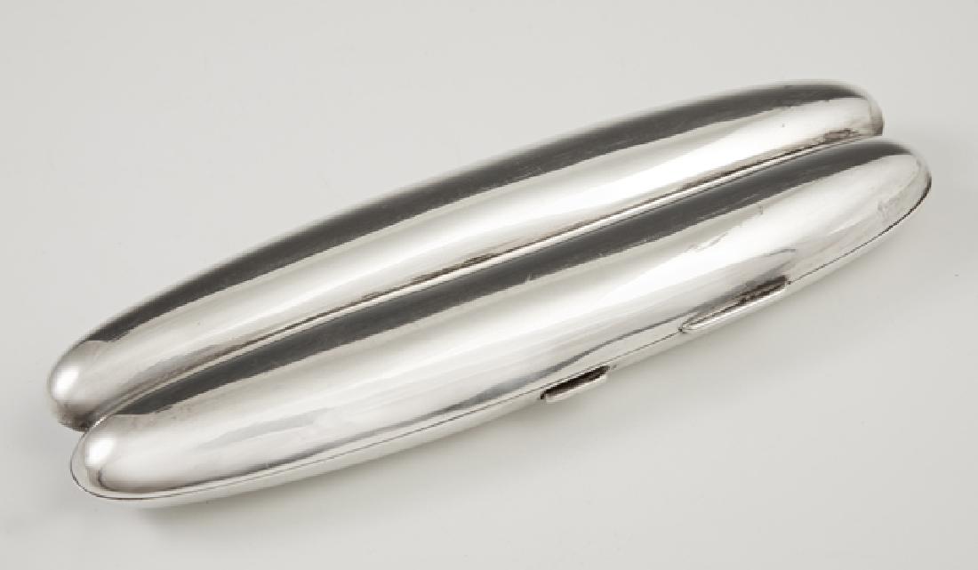 English Sterling Two Finger Pocket Cigar Case, (1 of 2)