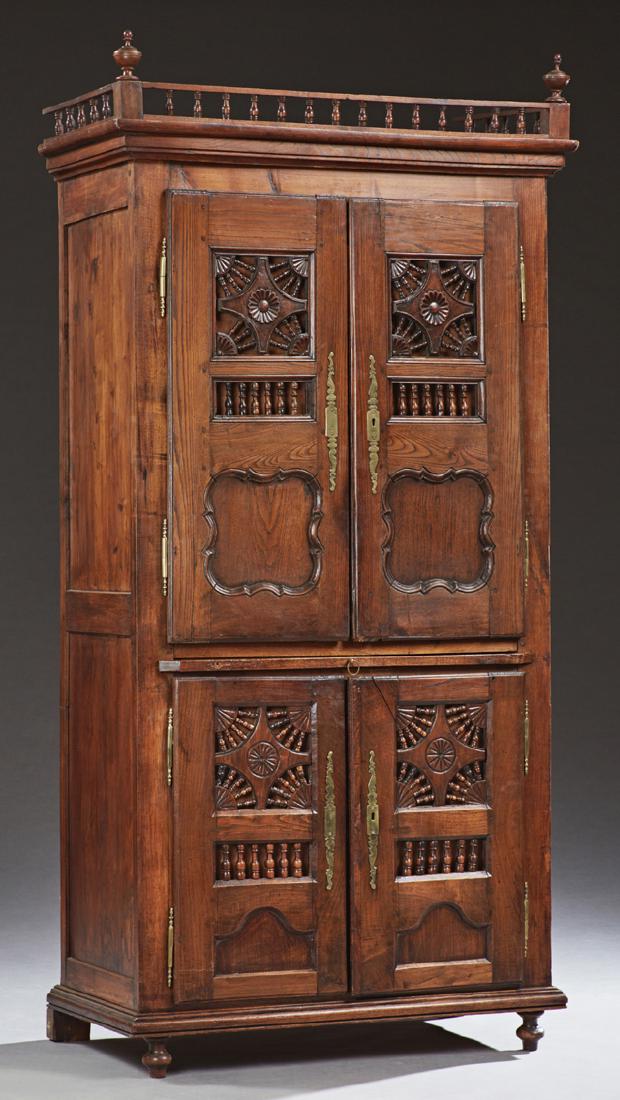 French Henri II Style Carved Oak Buffet a Deux Corps, (1 of 2)