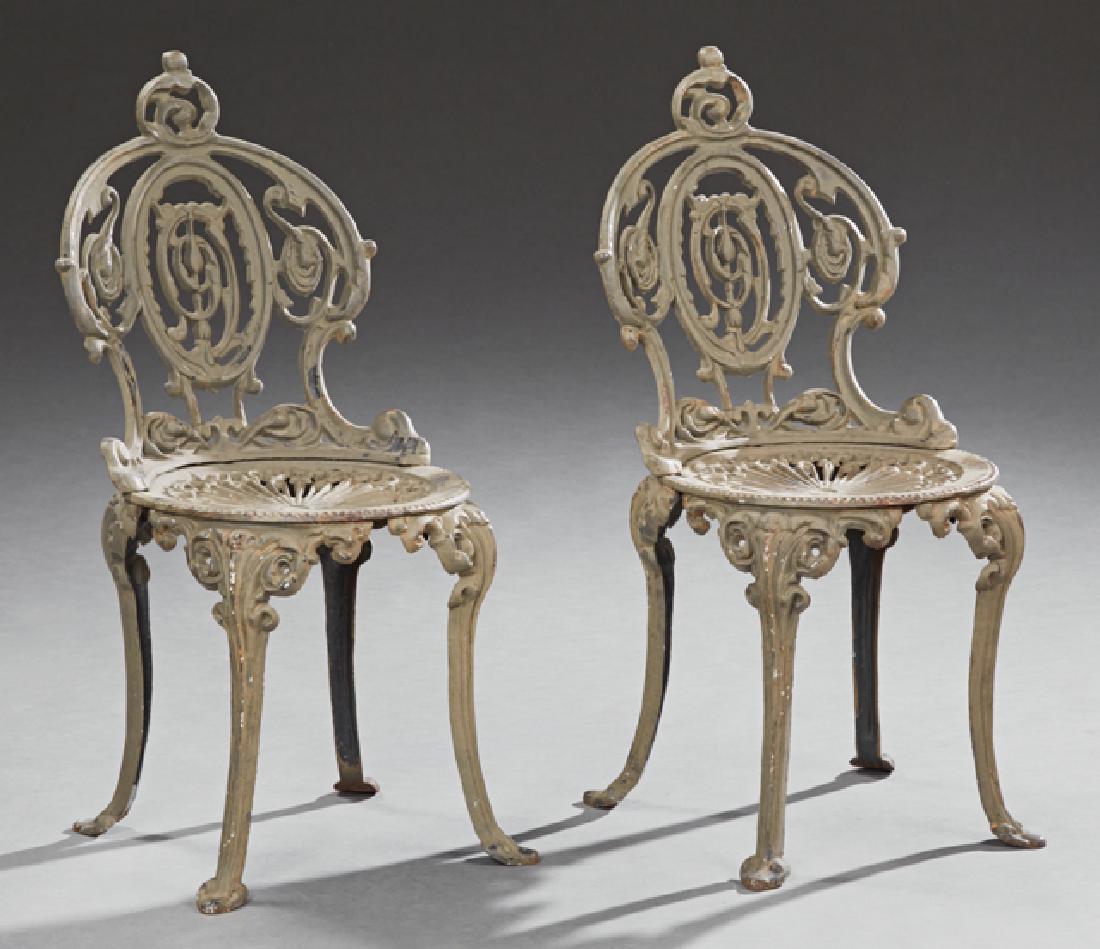 Three Cast Iron Garden Pieces, 20th c., (1 of 2)