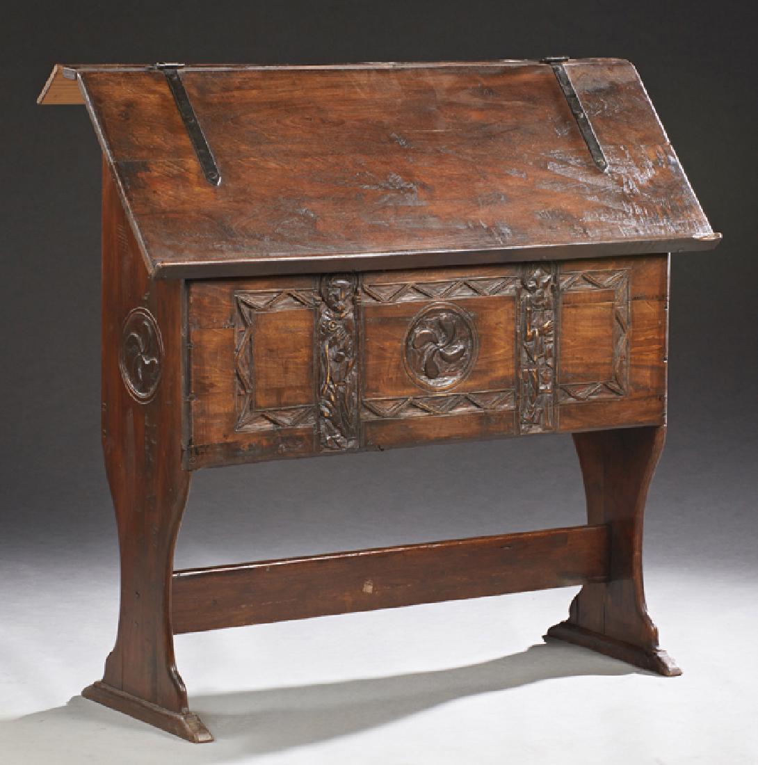 Unusual French Carved Oak Church Lectern, 19th c., the (1 of 1)