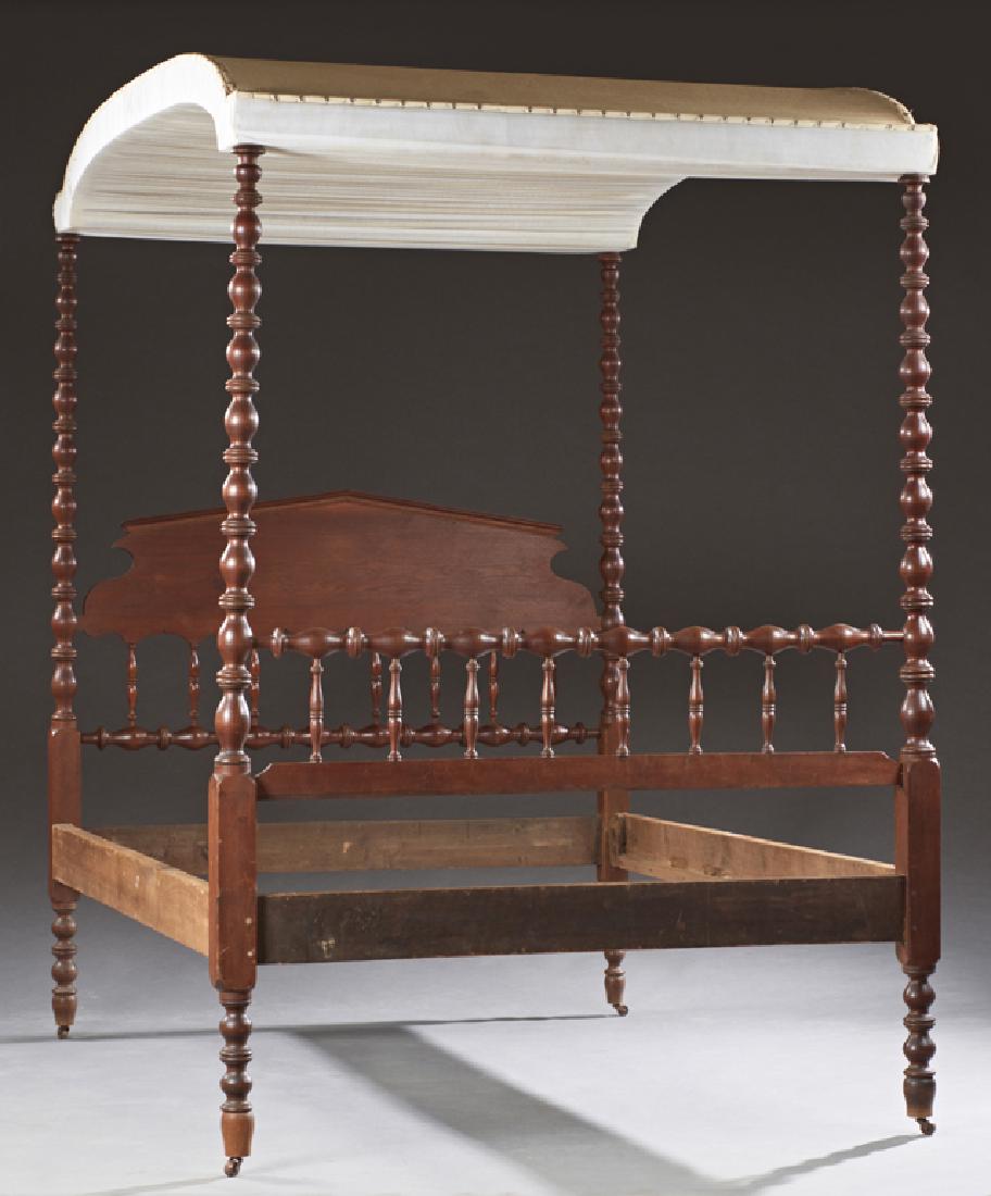American Carved Mahogany Jenny Lind Tester Bed. c. (1 of 1)