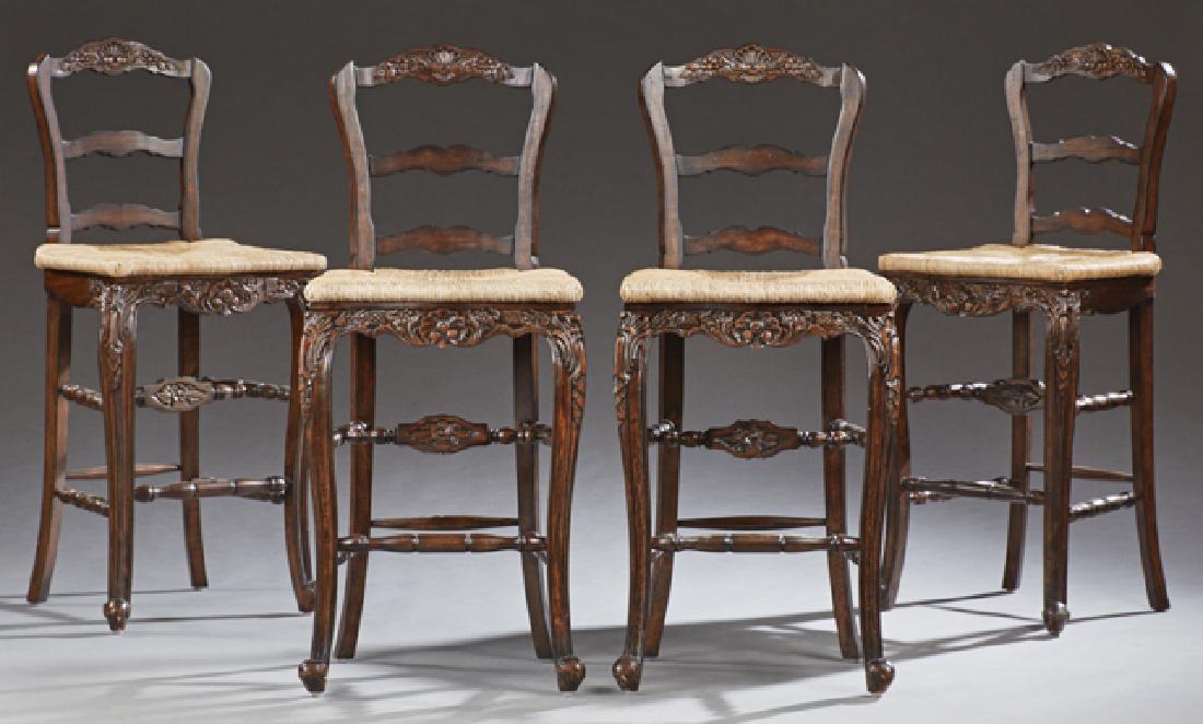 Set of Four French Provincial Style Carved Mahogany (1 of 1)