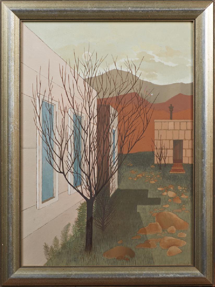 Adalie Brent (1920-1992), "Bare Trees Behind the (1 of 1)