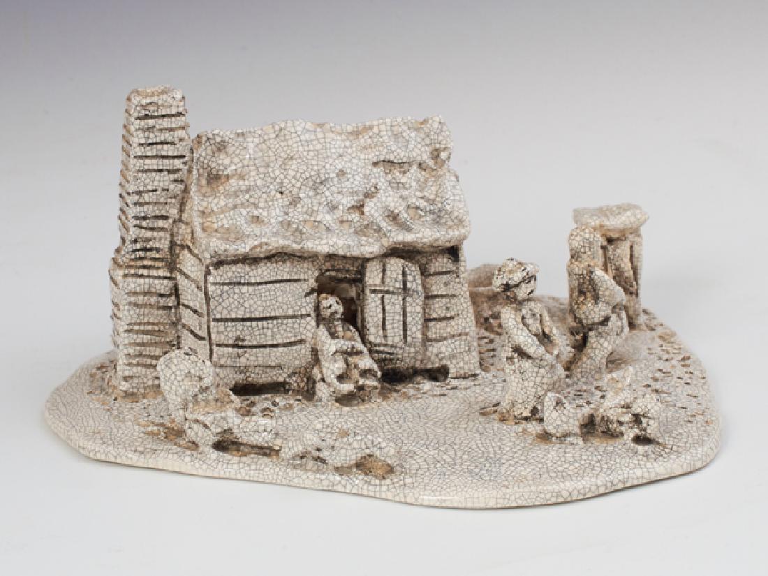 Steele Burden (1900-1995, Louisiana), "Cabin Scene," (1 of 1)