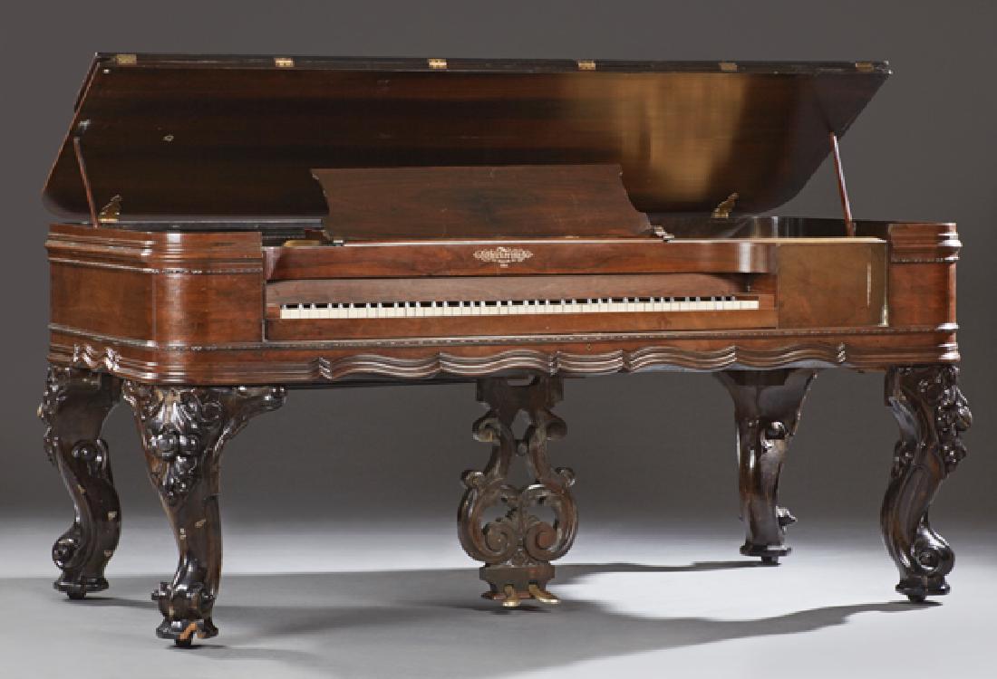 Chickering Carved Rosewood Square Grand Piano C. 1882