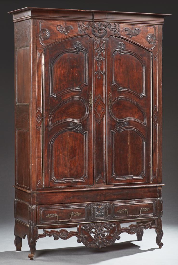 Unusual French Louis XV Style Carved Cherry and Oak (1 of 1)