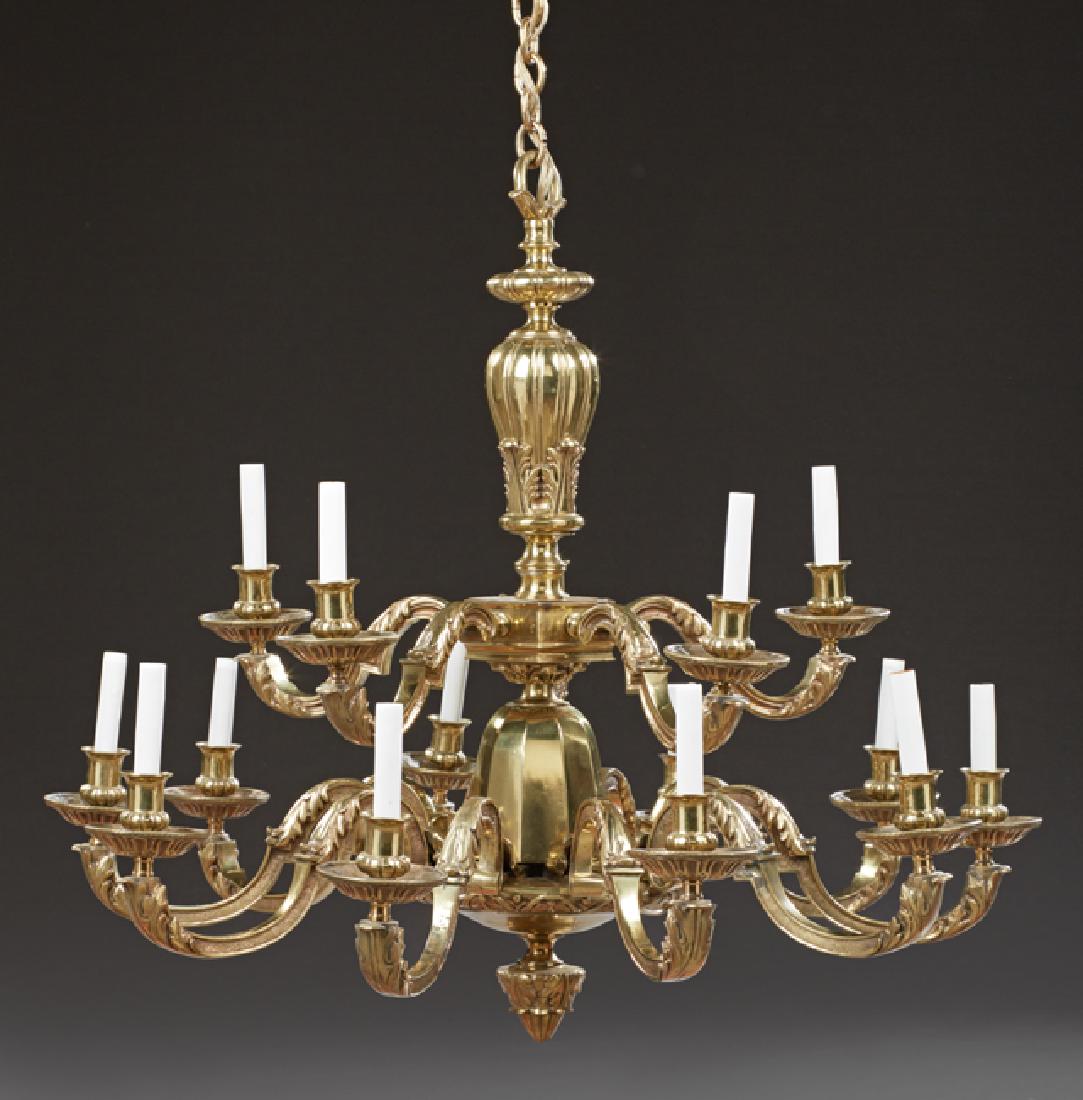Louis XV Style Fifteen Light Bronze Chandelier, 20th (1 of 1)