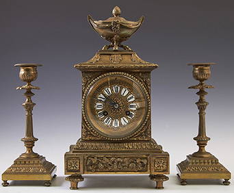 Diminutive French Louis XVI Style Gilt Bronze Three (1 of 1)