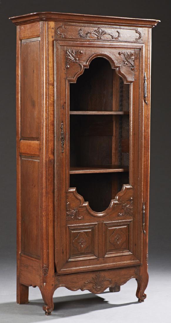 French Louis XV Style Carved Oak Bookcase, early 20th (1 of 1)