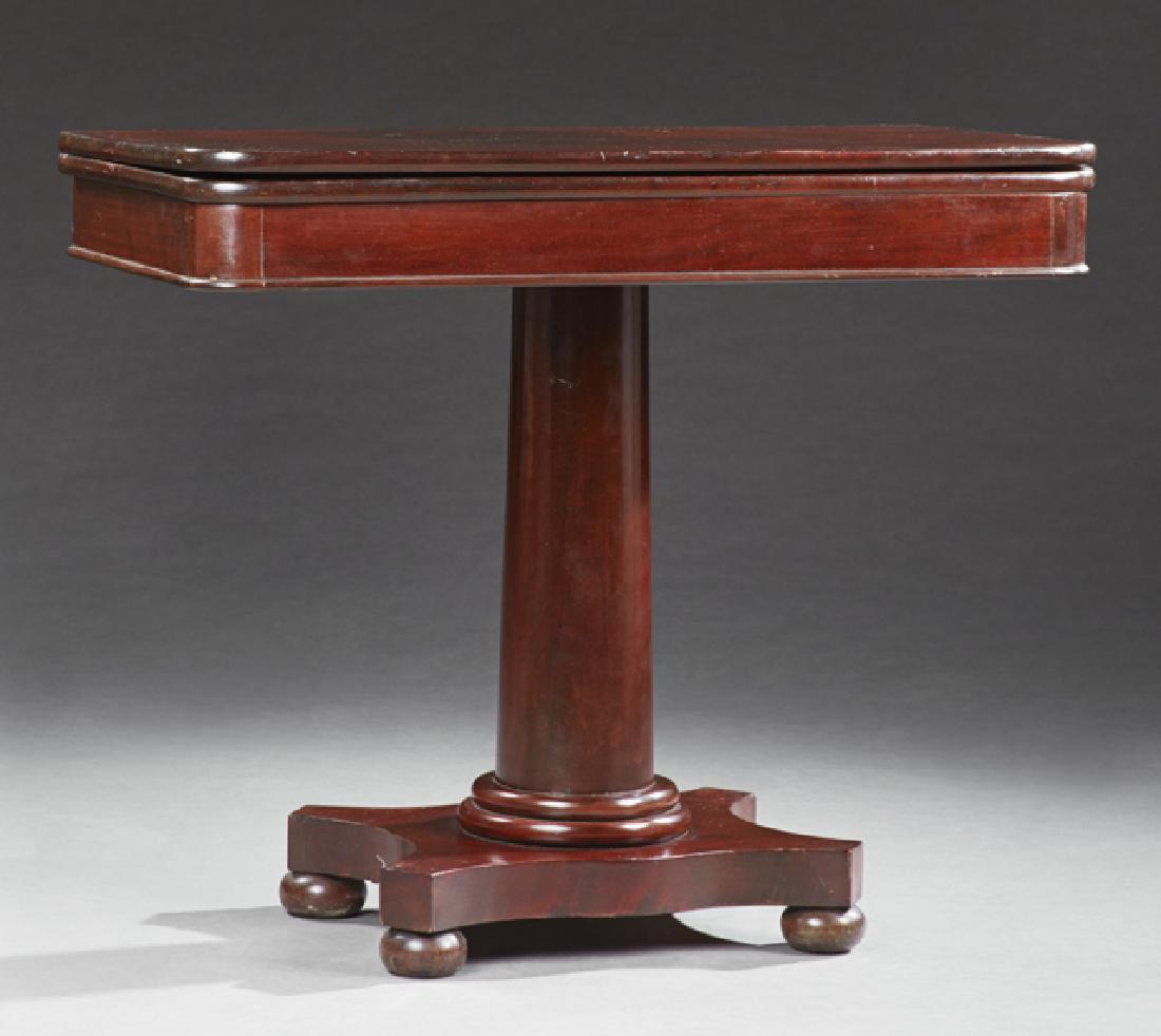 American Classical Carved Mahogany Games Table, 19th (1 of 2)