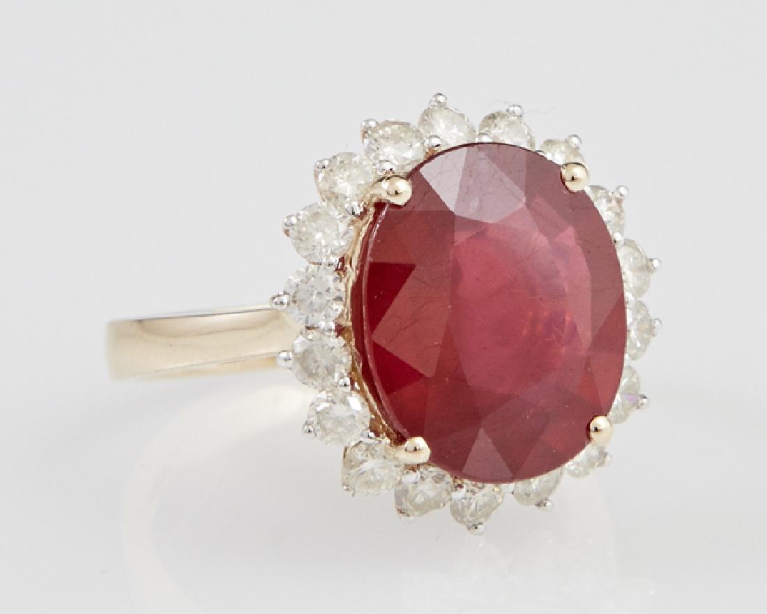 Lady's Yellow Gold Dinner Ring, with an oval 9.33 carat (1 of 1)