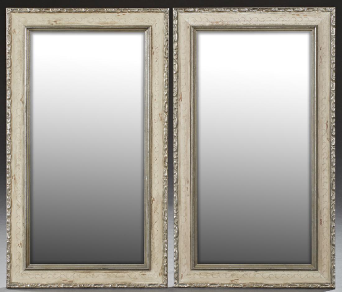 Pair of American Rectangular Mirrors, in silver gilt (1 of 1)