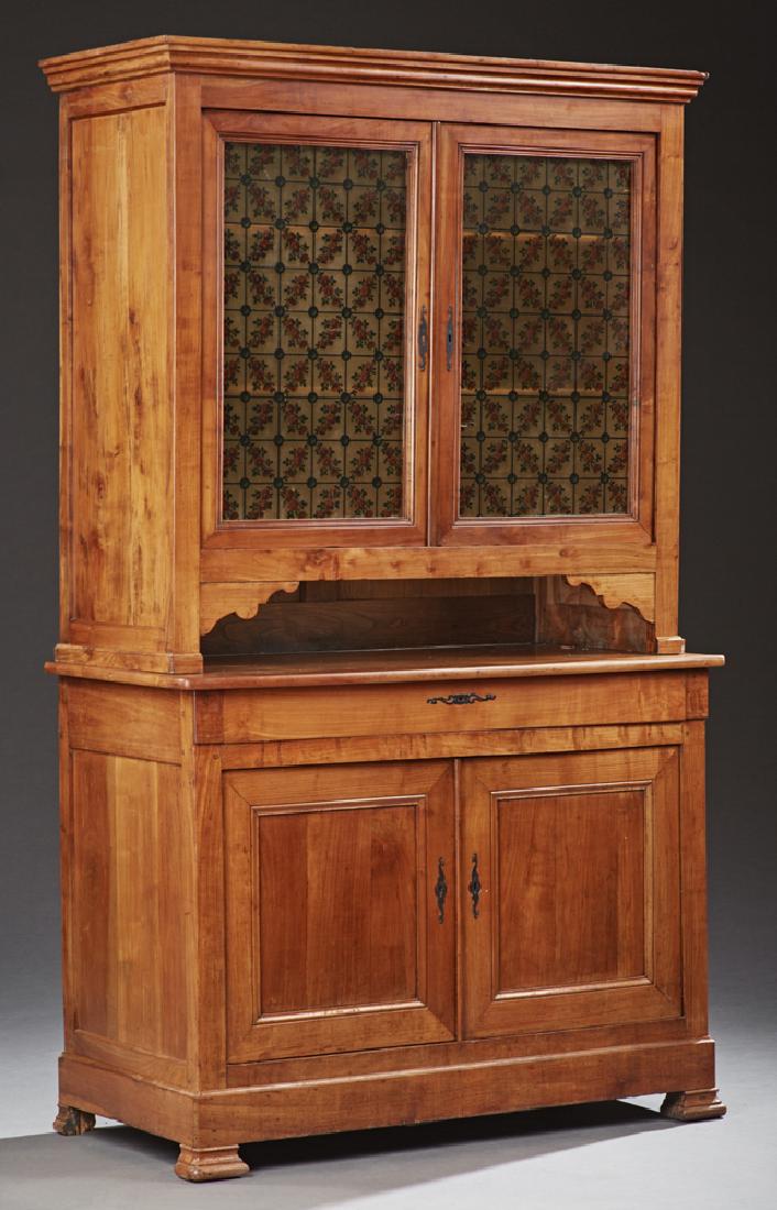 French Louis Philippe Style Carved Walnut Buffet a Deux (1 of 1)