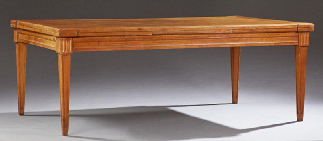 French Directoire Style Walnut Drawleaf Dining Table, (1 of 2)