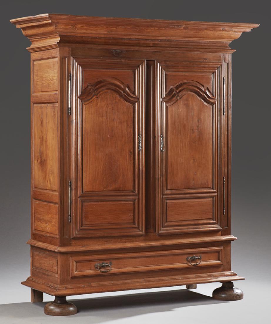 French Louis Xv Style Carved Acacia Armoire, C. 1770,